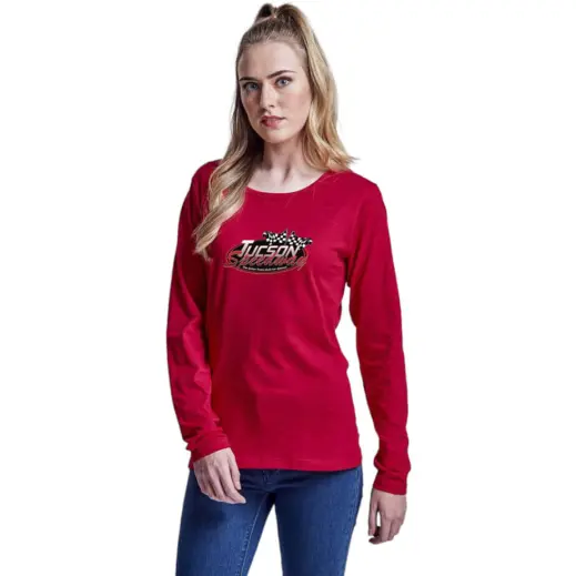 Ladies Long Sleeve Portland T-Shirt Red Main